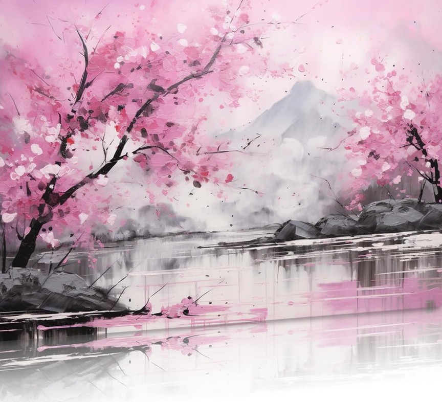 Cherry Blossom Landscape